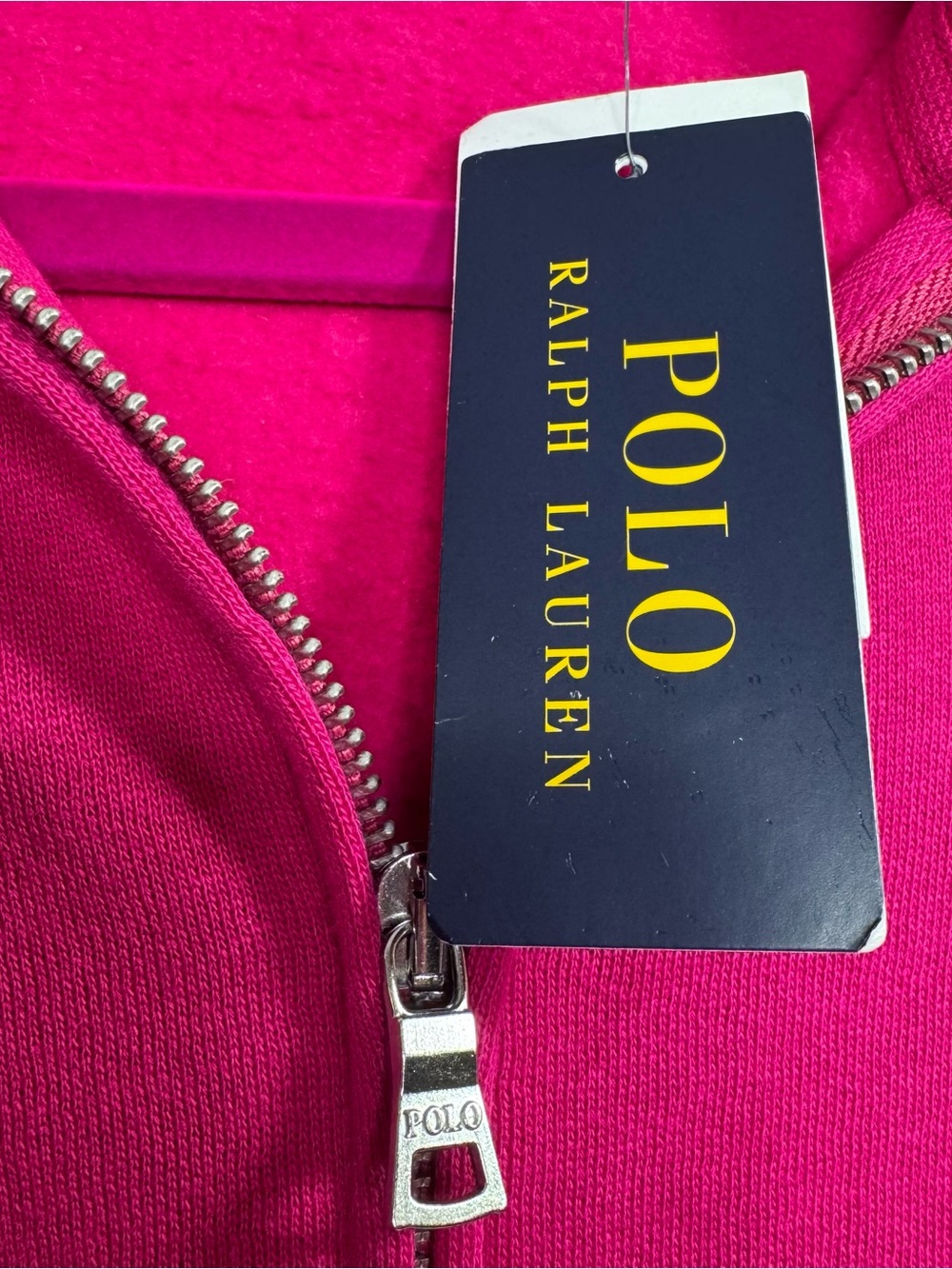Polo Ralph Lauren Hot Pink Full Zip Hoodie Size XS NWT Preppy Pony Logo Sporty - Picture 6 of 14